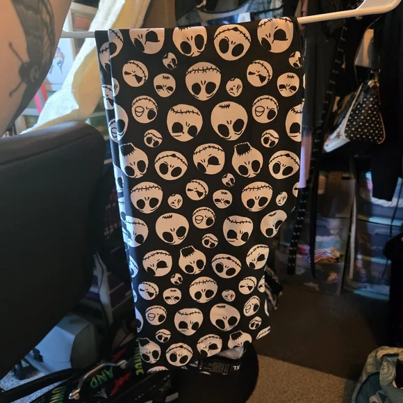 Blackmilk Nightmare Before Christmas Jack Skellington Head Leggings XL - Picture 3 of 6